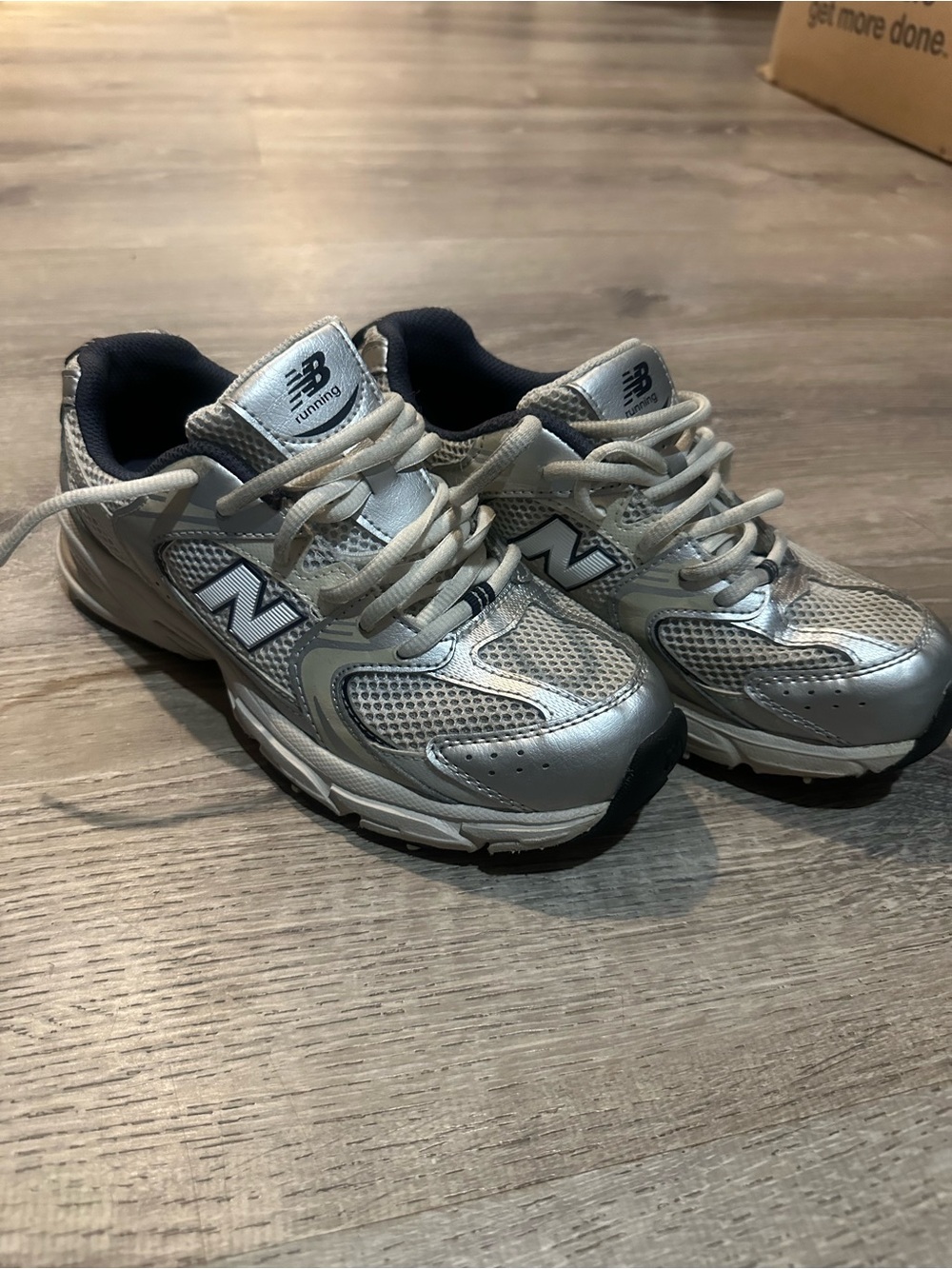 New Balance 530 GR530KA Silver Gray White Running Sneakers boy  5.5